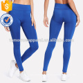 Blaue elastische Taille Skinny Leggings OEM / ODM Herstellung Großhandel Mode Frauen Bekleidung (TA7040L)